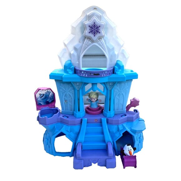 Fisher Price Little People Disney Frozen Elsa's Ice Palace Castle with 2 Figures - Picture 1 of 16